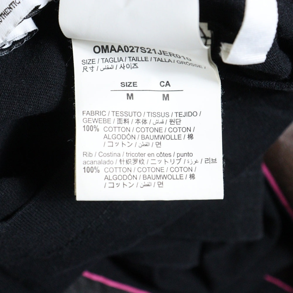 OFF-WHITE(オフホワイト) Caravaggio Painting Tee OMAA027S21JER010 両面プリント クルーネック半袖Tシャツ ブラック