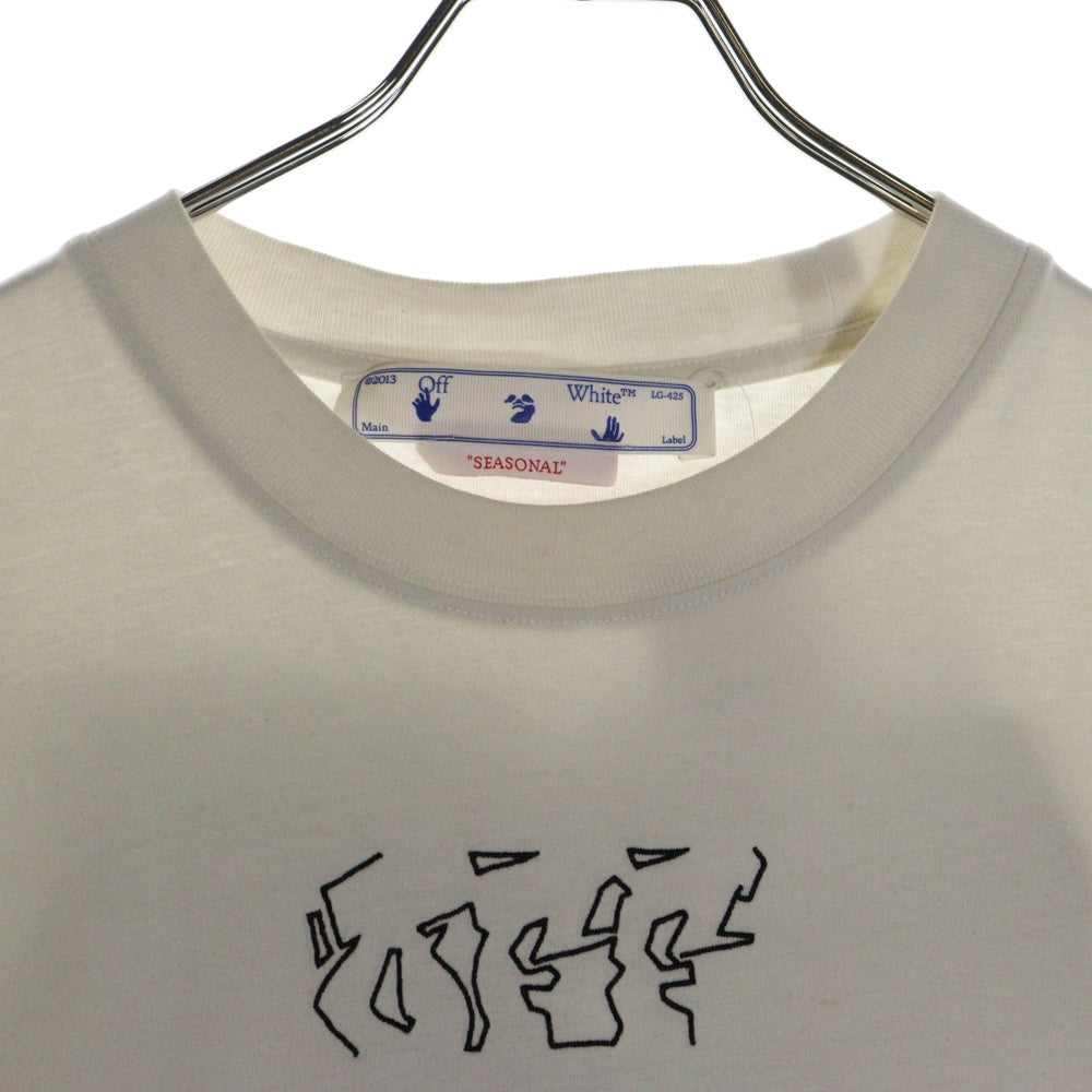 OFF-WHITE(オフホワイト) 22SS Neen Arrow Skate OMAA119S22JER008 バックアロープリント クルーネック半袖Tシャツ ホワイト