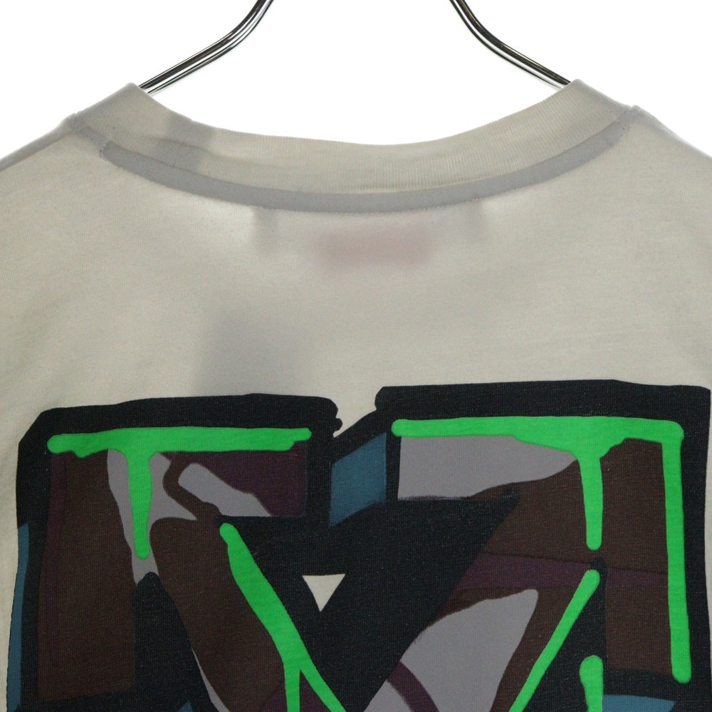 OFF-WHITE(オフホワイト) 22SS Neen Arrow Skate OMAA119S22JER008 バックアロープリント クルーネック半袖Tシャツ ホワイト
