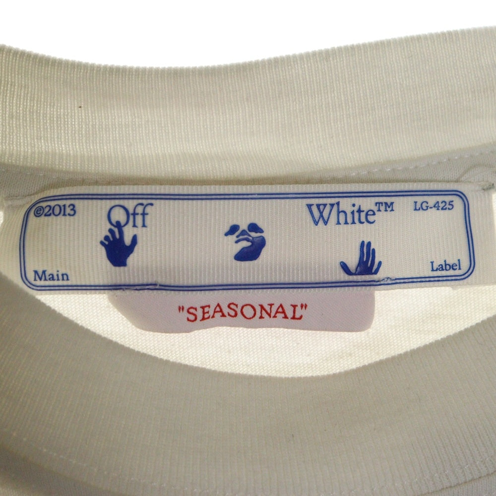 OFF-WHITE(オフホワイト) 22SS Neen Arrow Skate OMAA119S22JER008 バックアロープリント クルーネック半袖Tシャツ ホワイト