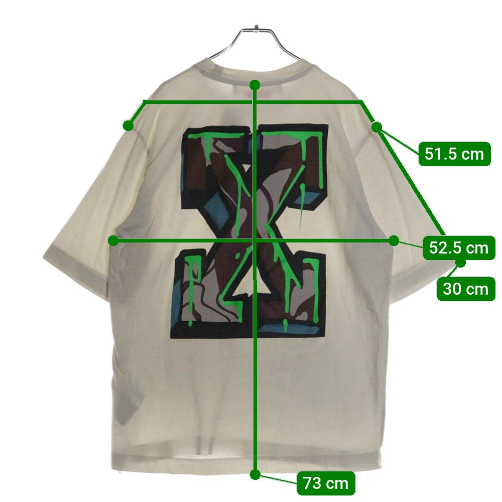 OFF-WHITE(オフホワイト) 22SS Neen Arrow Skate OMAA119S22JER008 バックアロープリント クルーネック半袖Tシャツ ホワイト