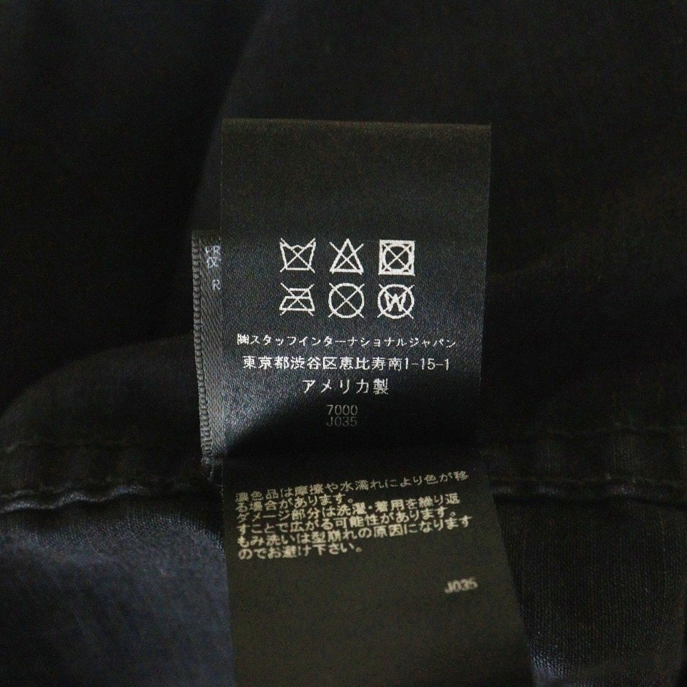 AMIRI(アミリ) CAMO APPLIQUE DENIM SHIRT SR3DL0001SMRDDJ0 バックカモ柄ロゴ デニムシャツ ブラック