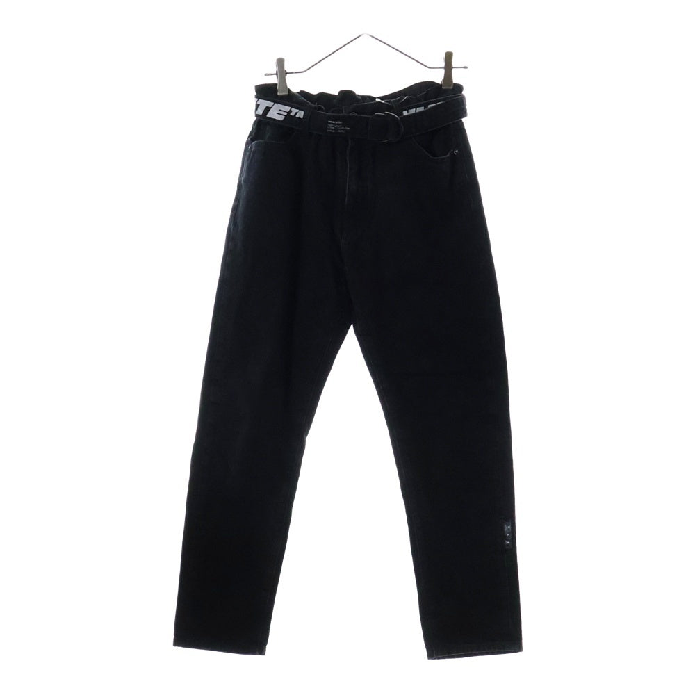 OFF-WHITE(オフホワイト) 21SS ベルテッド ストレートデニムパンツ OMYA005S21DEN003 ブラック