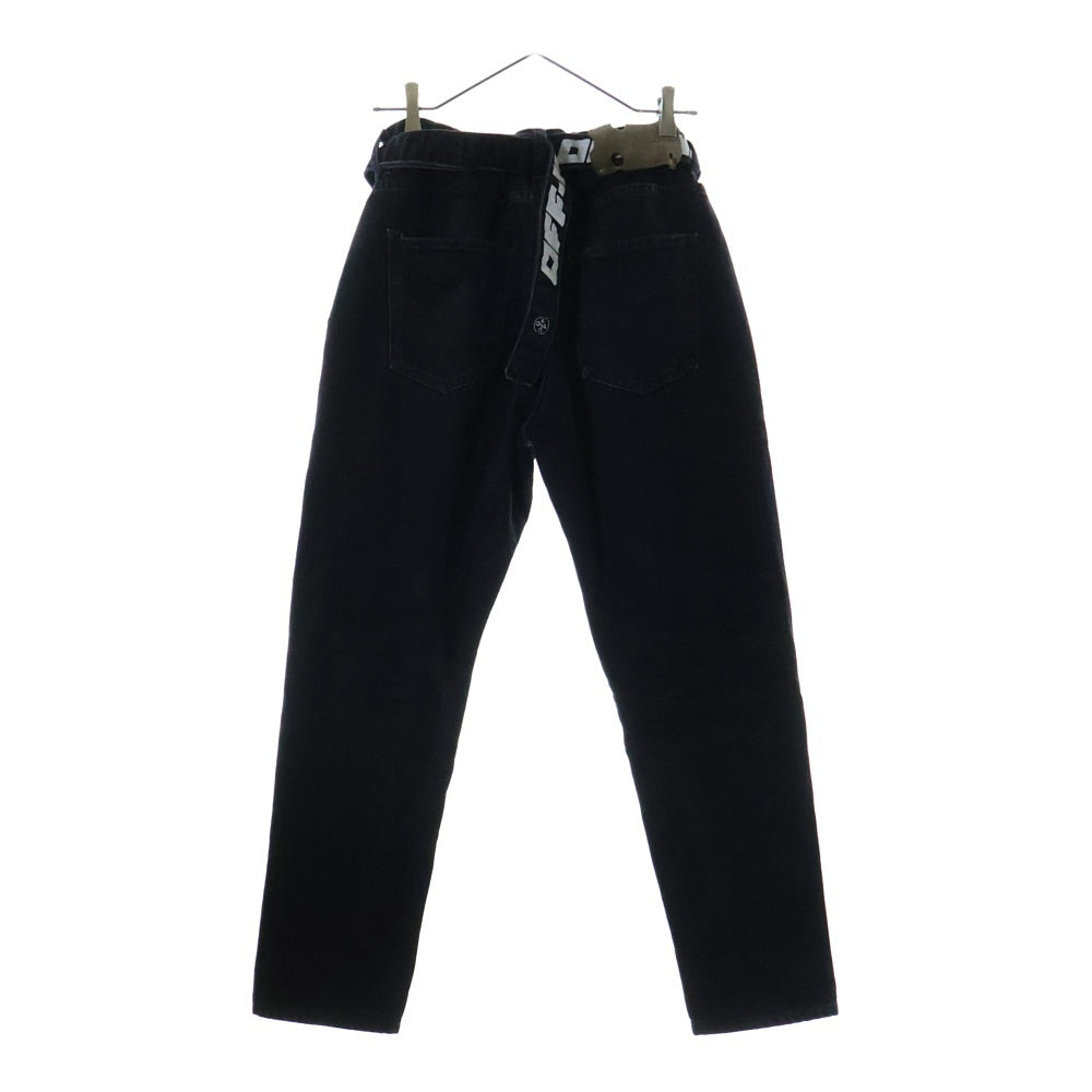 OFF-WHITE(オフホワイト) 21SS ベルテッド ストレートデニムパンツ OMYA005S21DEN003 ブラック