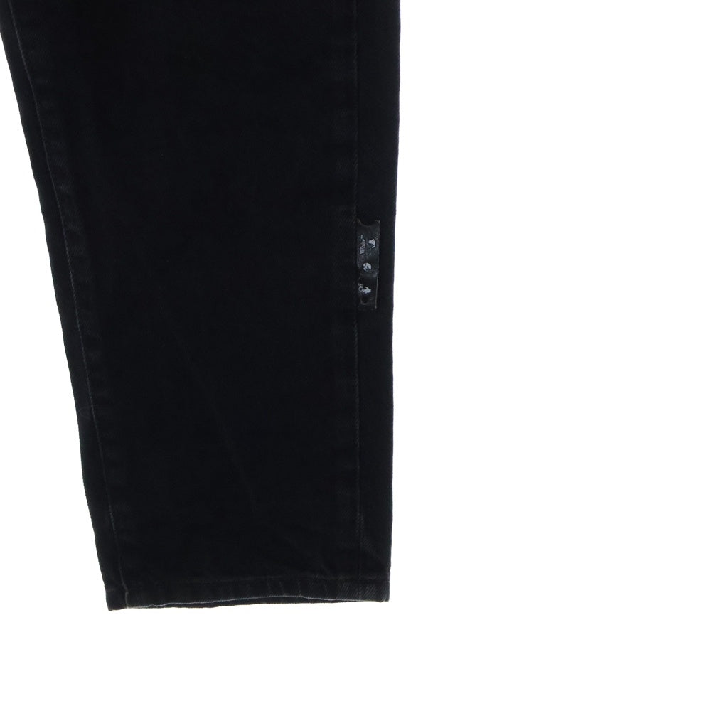 OFF-WHITE(オフホワイト) 21SS ベルテッド ストレートデニムパンツ OMYA005S21DEN003 ブラック