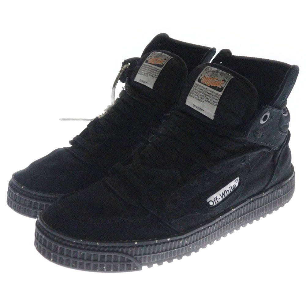 OFF-WHITE(オフホワイト) Off-Court 3.0 Canvas OMIA065F21FAB0011010 キャンバス レースアップ ミッドカットスニーカー ブラック