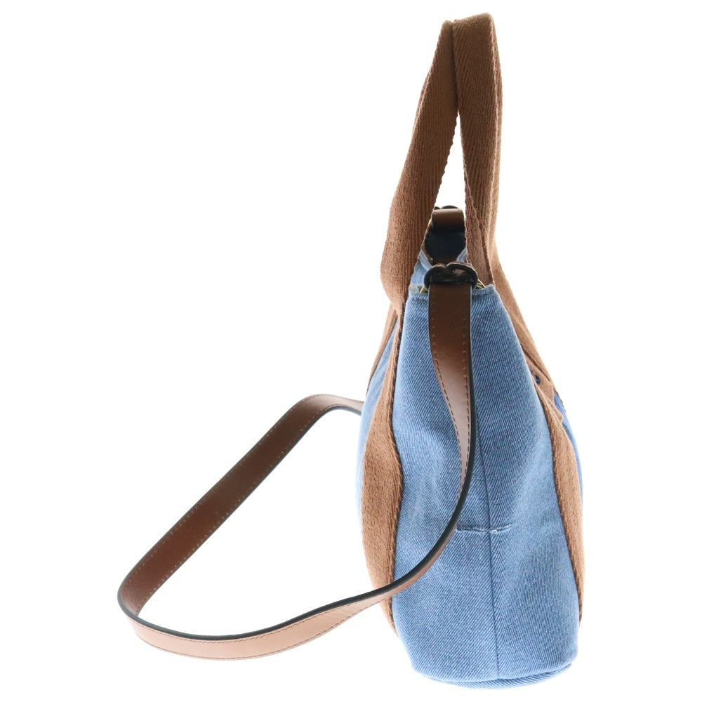 Chloe(クロエ) LOGO TOTE BAG C20355 バイカラー ロゴ トートバッグ ショルダーバッグ レディース ブルー
