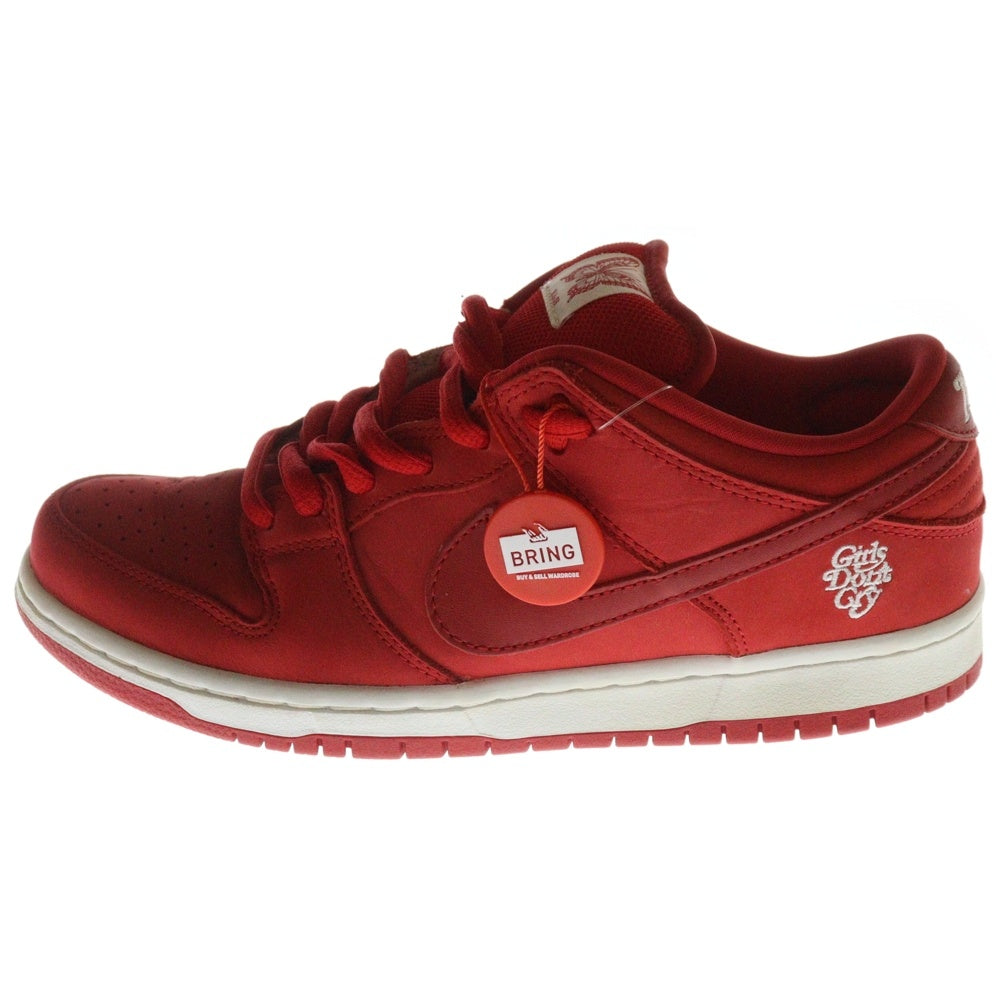 NIKE SB(ナイキエスビー) ×Girls Don't Cry SB DUNK LOW PRO QS BQ6832-600 ガールズ ドント クライ ダンク ローカットスニーカー レッド US8/26.0cm
