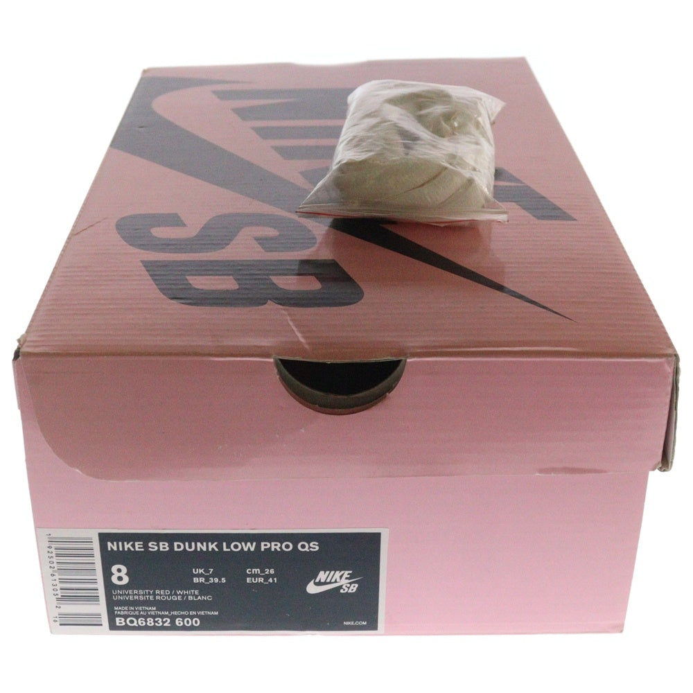 NIKE SB(ナイキエスビー) ×Girls Don't Cry SB DUNK LOW PRO QS BQ6832-600 ガールズ ドント クライ ダンク ローカットスニーカー レッド US8/26.0cm
