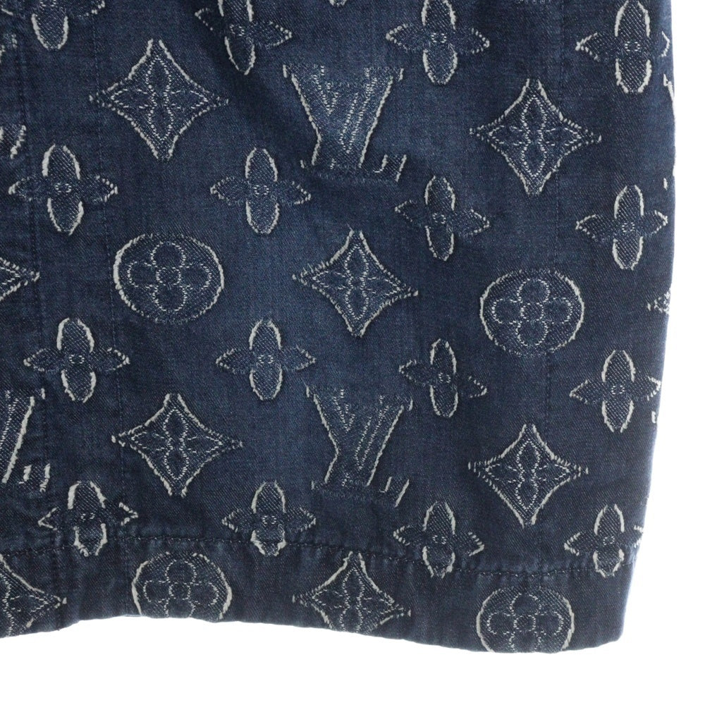 LOUIS VUITTON(ルイヴィトン) 23AW モノグラムショートスリーブシャンブレーデニムシャツ RM232 ARS HPS73W インディゴ