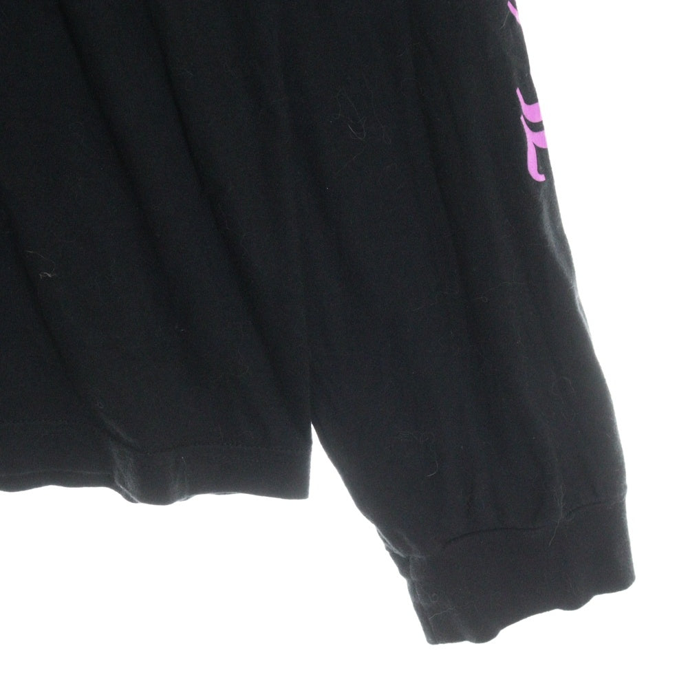 CHROME HEARTS(クロムハーツ) Neck Logo L/S Tee ネックロゴ プリント長袖Tシャツ カットソー ブラック/パープル