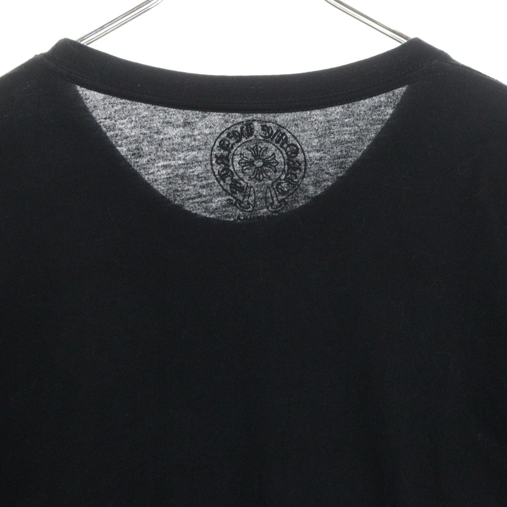 CHROME HEARTS(クロムハーツ) Neck Logo L/S Tee ネックロゴ プリント長袖Tシャツ カットソー ブラック/ホワイト