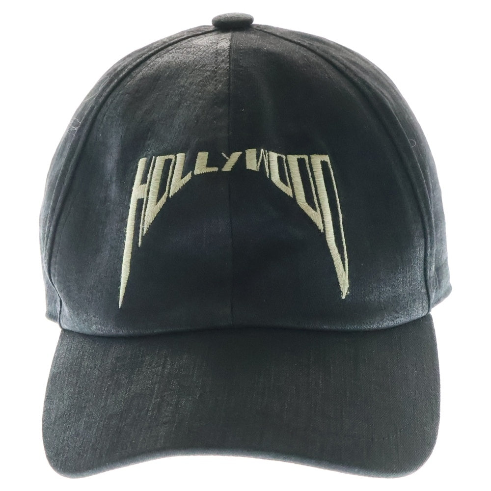 DRKSHDW(ダークシャドウ) 25SS BASEBALL CAP DA01E3478-SCFEM6 ロゴ刺繍 コーティング ベースボールキャップ 帽子 ブラック