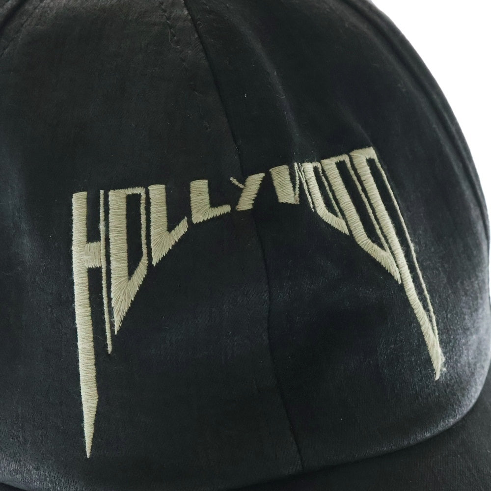 DRKSHDW(ダークシャドウ) 25SS BASEBALL CAP DA01E3478-SCFEM6 ロゴ刺繍 コーティング ベースボールキャップ 帽子 ブラック
