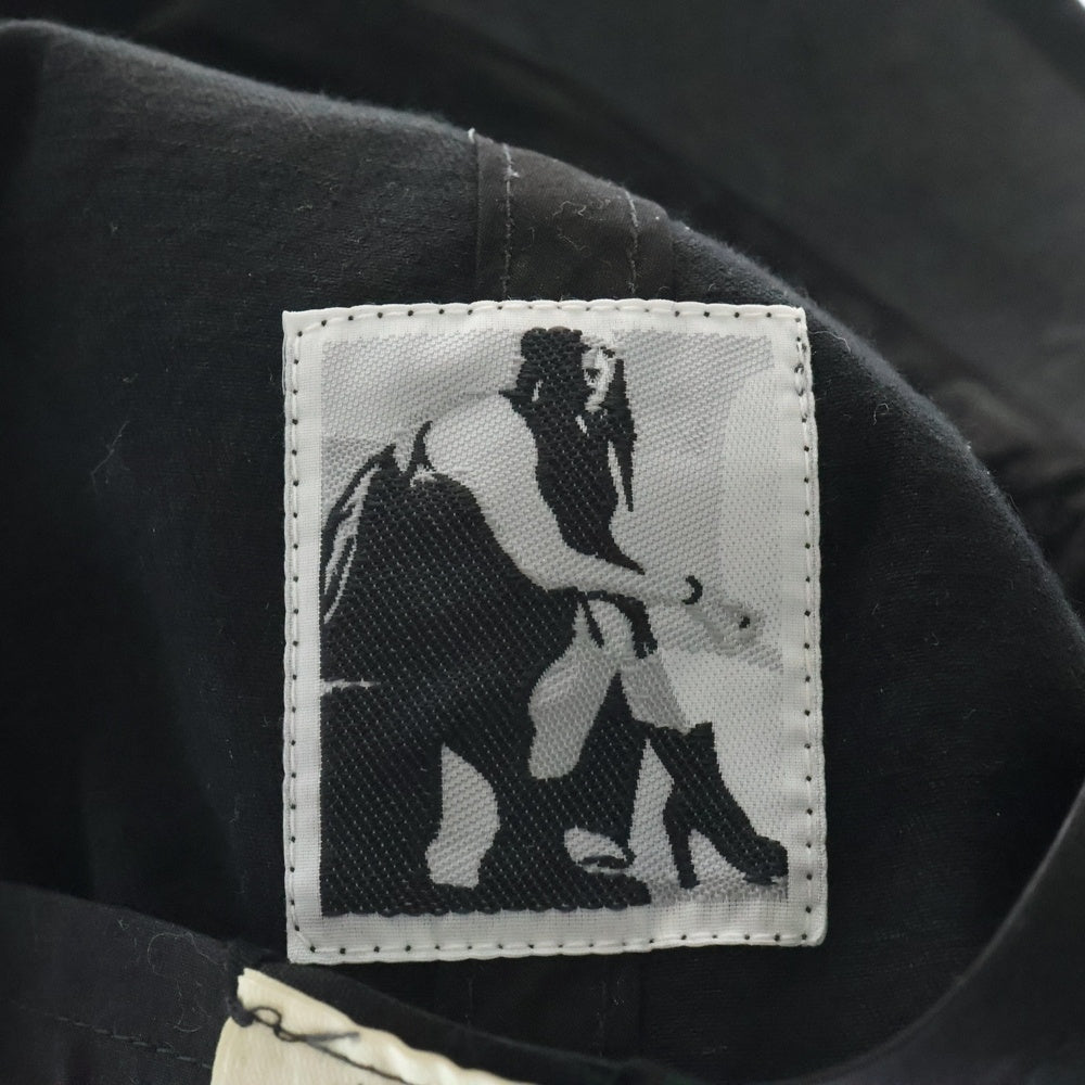 DRKSHDW(ダークシャドウ) 25SS BASEBALL CAP DA01E3478-SCFEM6 ロゴ刺繍 コーティング ベースボールキャップ 帽子 ブラック