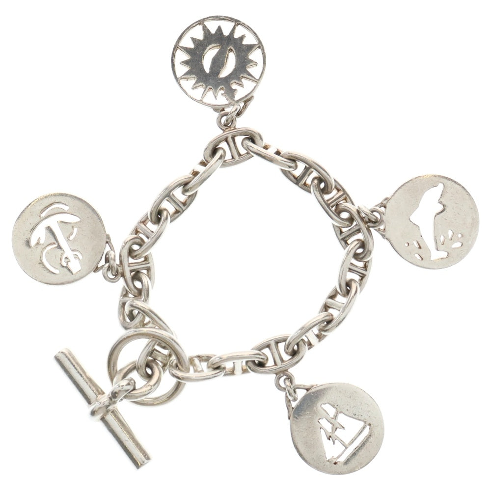 HERMES(エルメス) chain d'ancre marina charm シェーヌダンクル 筆記体チャームブレスレット シルバー