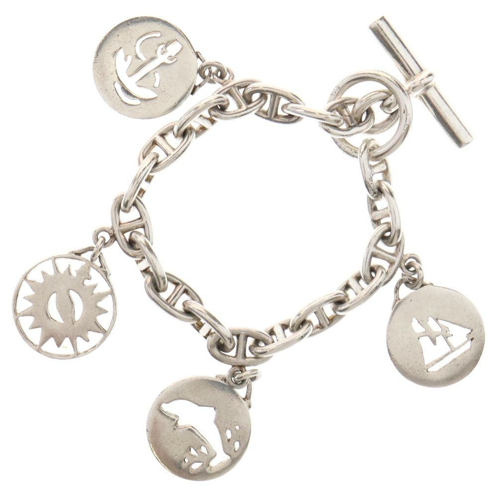 HERMES(エルメス) chain d'ancre marina charm シェーヌダンクル 筆記体チャームブレスレット シルバー