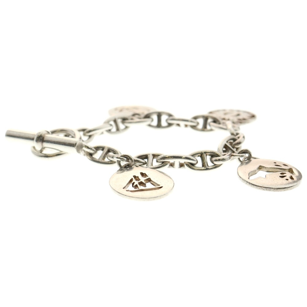 HERMES(エルメス) chain d'ancre marina charm シェーヌダンクル 筆記体チャームブレスレット シルバー