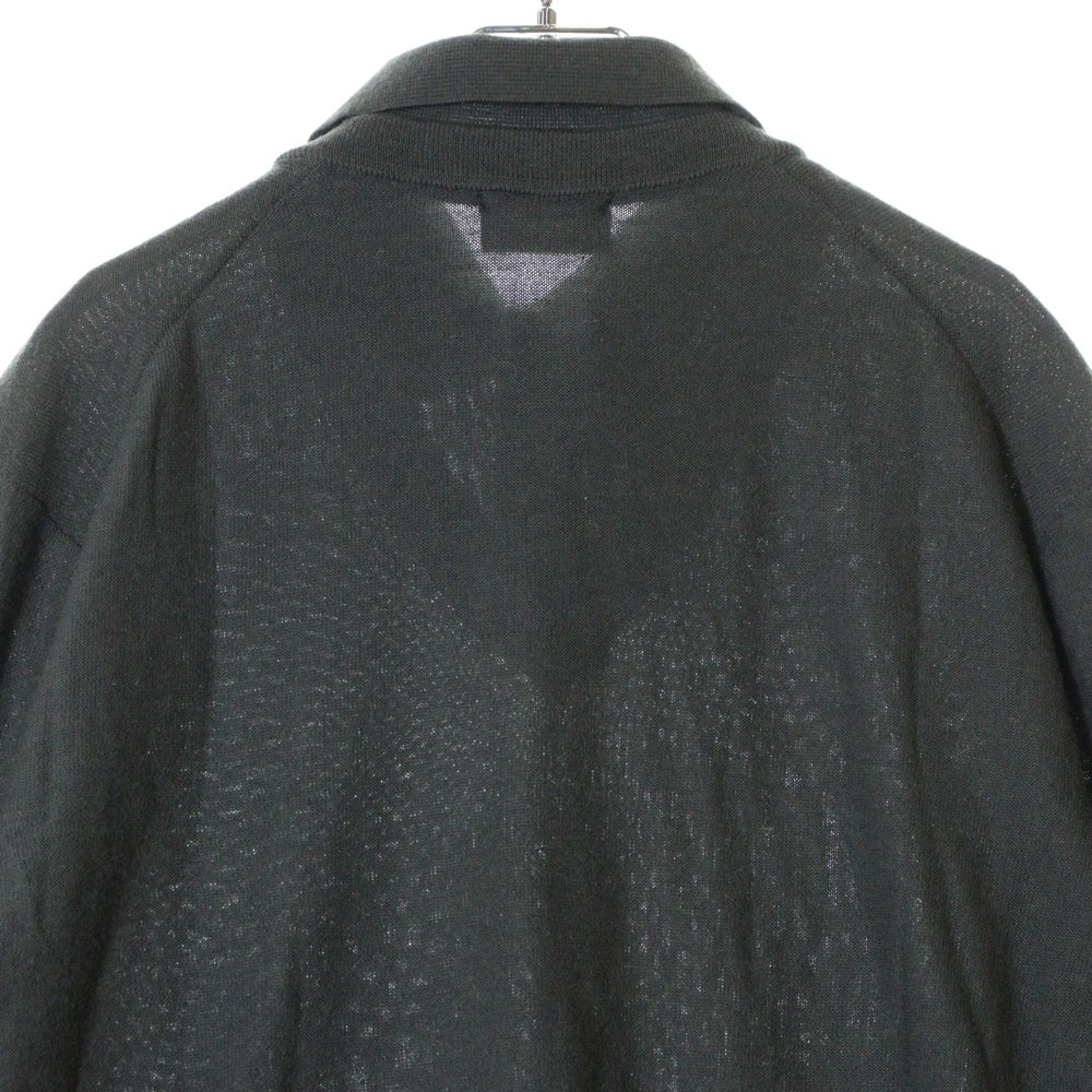 LEMAIRE(ルメール) 22AW TROMPE LIL POLO SHIRT レイヤードデザイン 長袖ニットポロシャツ セーター グレー KN338 LK087