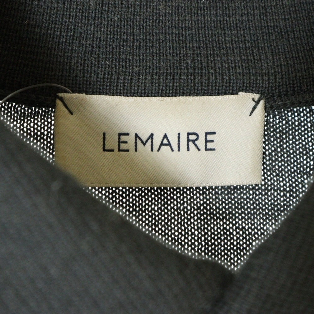 LEMAIRE(ルメール) 22AW TROMPE LIL POLO SHIRT レイヤードデザイン 長袖ニットポロシャツ セーター グレー KN338 LK087