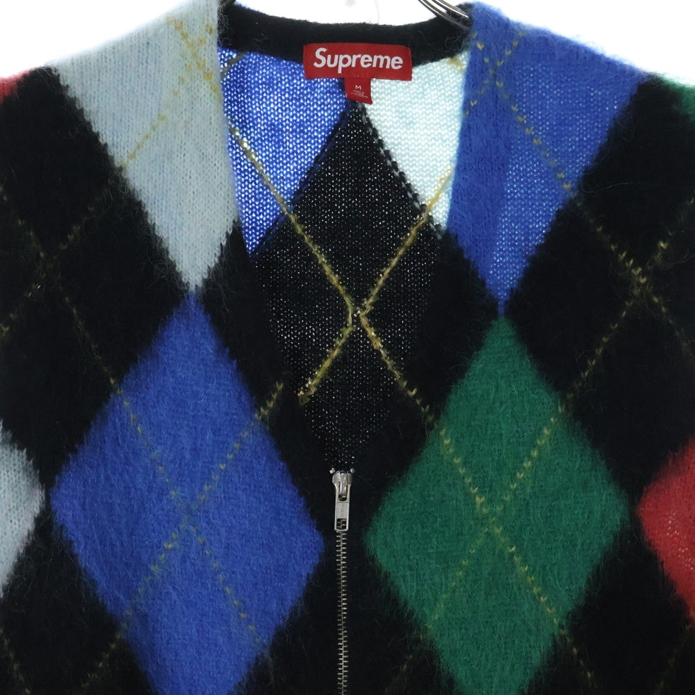 SUPREME(シュプリーム) 24SS Brushed Argyle Zip Up Vest ブラッシュ アーガイル ジップアップベスト マルチカラー RN101837