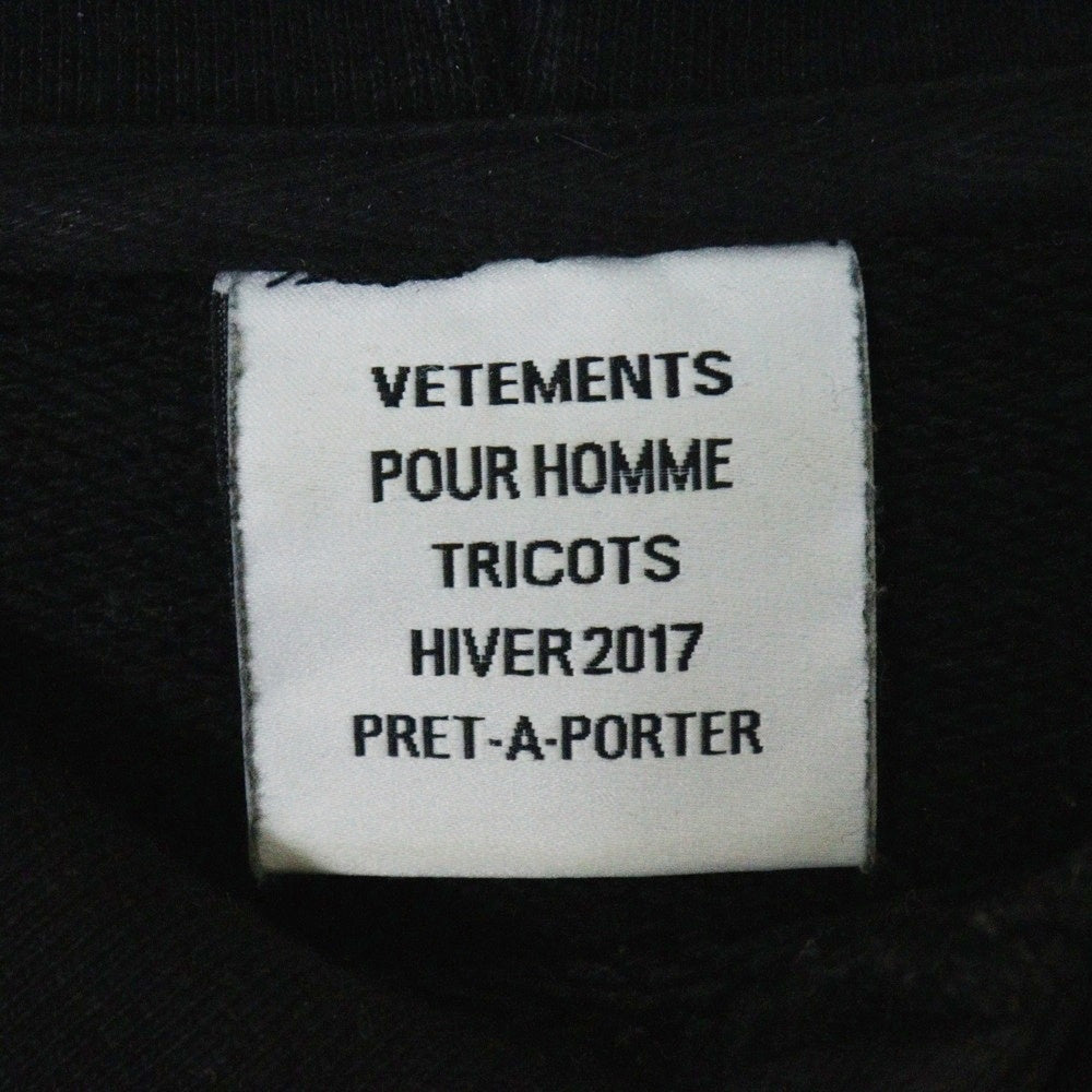 VETEMENTS(ヴェトモン) 16AW Total Fucking Darkness TFD トータルファッキンダークネス プルオーバースウェットパーカー ブラック MH17TP17