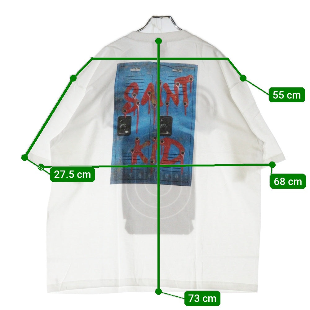 SAINT MICHAEL(セントマイケル) 23AW The Kid LAROI SS TEE SM-A23-0000-C32 キッドラロイ スコーププリント半袖Tシャツ ホワイト ホワイト