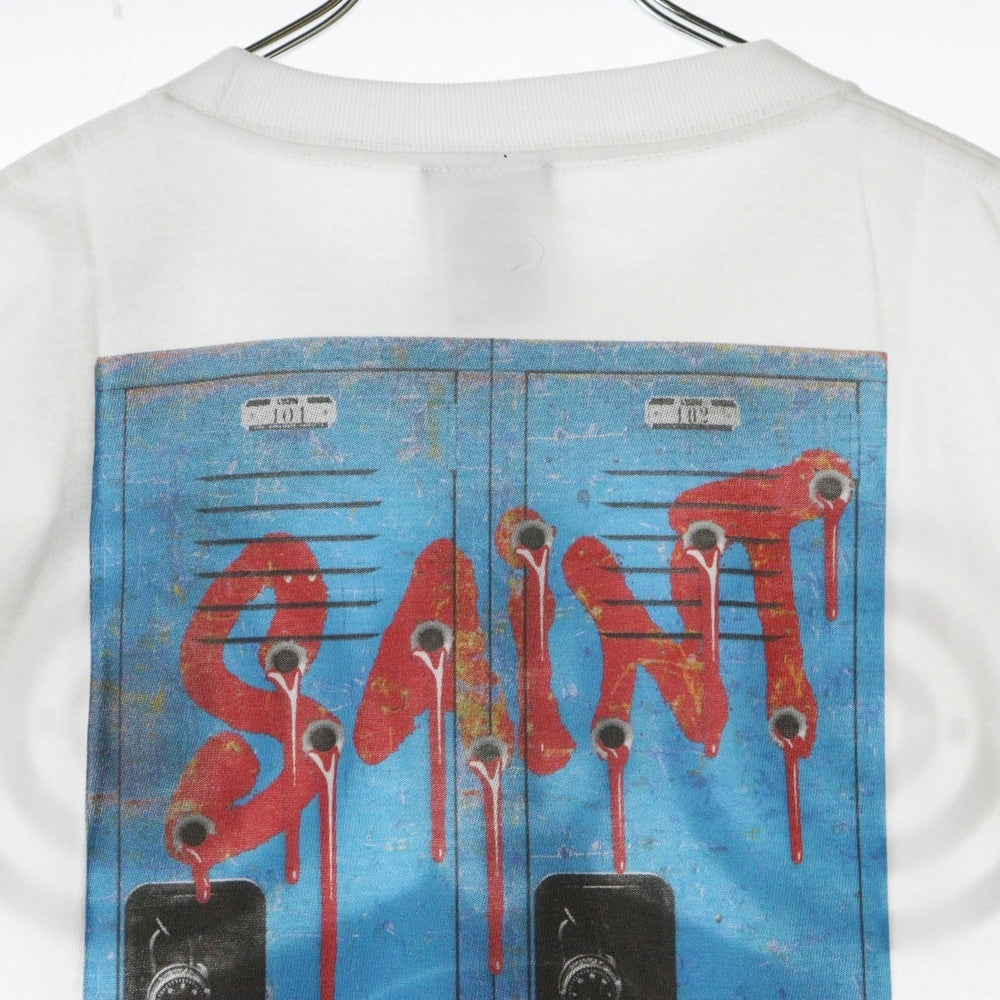 SAINT MICHAEL(セントマイケル) 23AW The Kid LAROI SS TEE SM-A23-0000-C32 キッドラロイ スコーププリント半袖Tシャツ ホワイト ホワイト