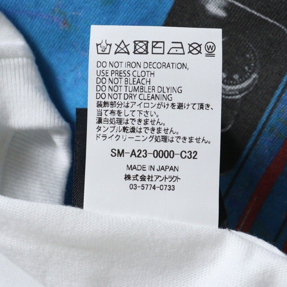 SAINT MICHAEL(セントマイケル) 23AW The Kid LAROI SS TEE SM-A23-0000-C32 キッドラロイ スコーププリント半袖Tシャツ ホワイト ホワイト