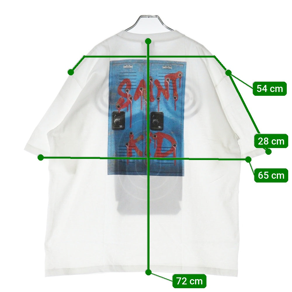 SAINT MICHAEL(セントマイケル) 23AW The Kid LAROI SS TEE SM-A23-0000-C32 キッドラロイ スコーププリント半袖Tシャツ ホワイト ホワイト