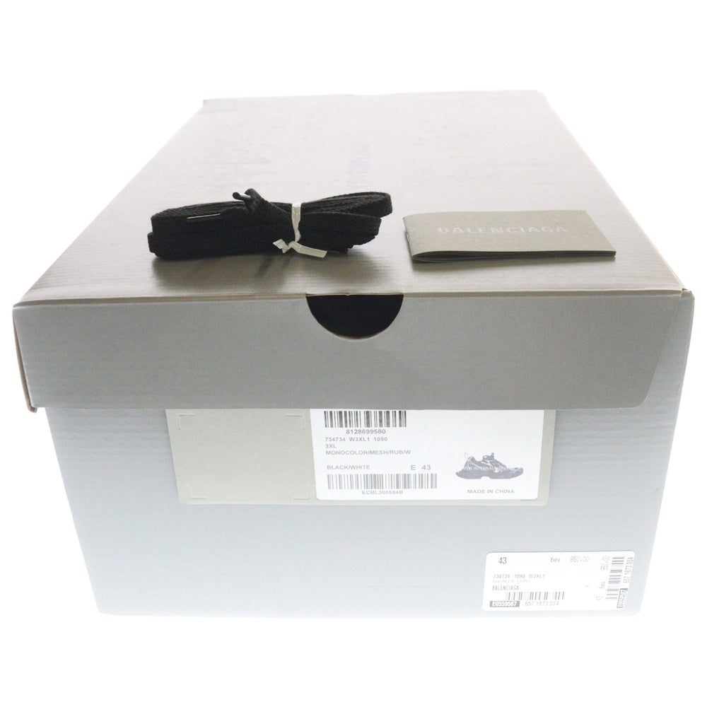 BALENCIAGA(バレンシアガ) 3XL Sneaker スリーエックスエル ユーズド加工ローカットスニーカー 734734 ブラック