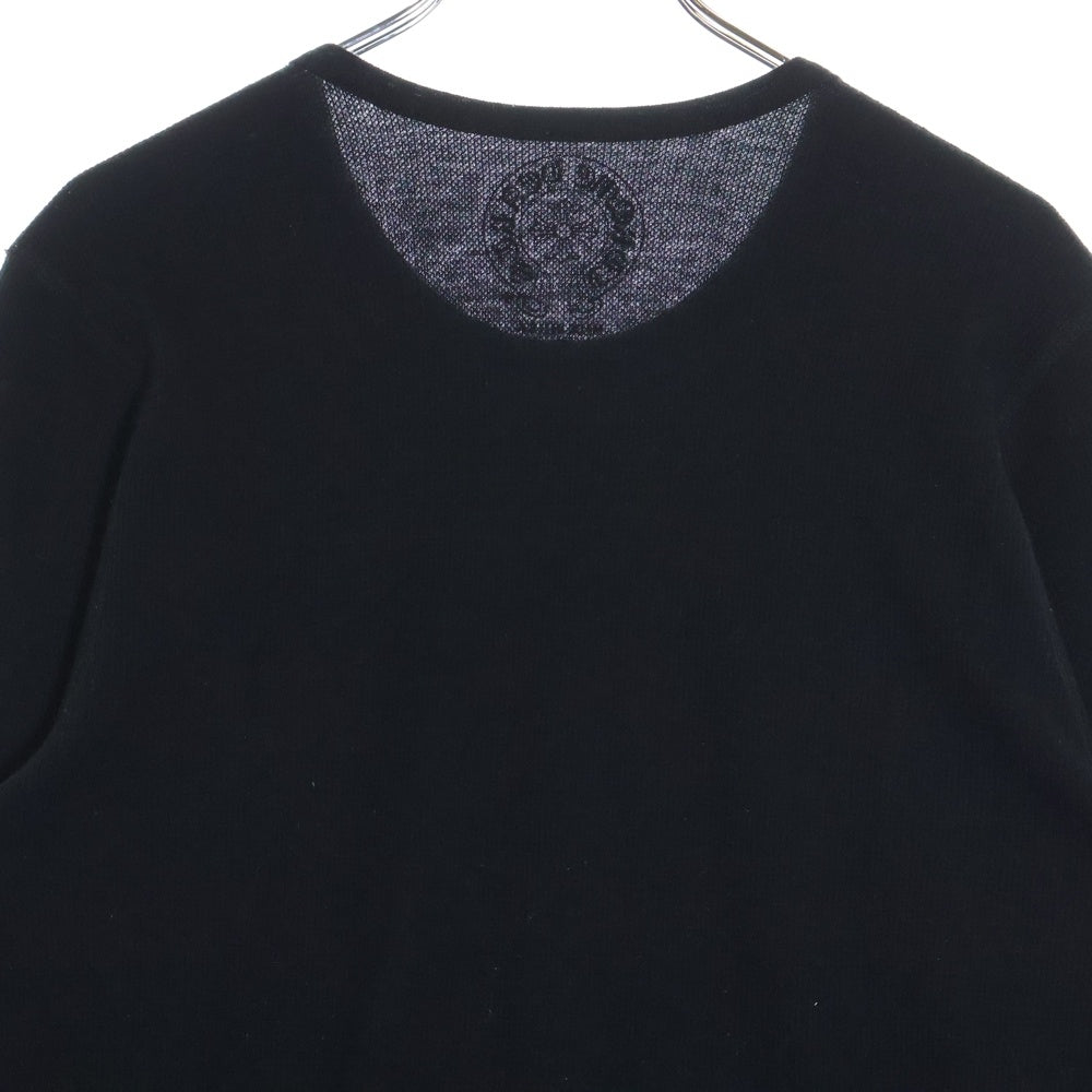 CHROME HEARTS(クロムハーツ) Thermal L S 袖ロゴプリントサーマル長袖カットソー ブラック