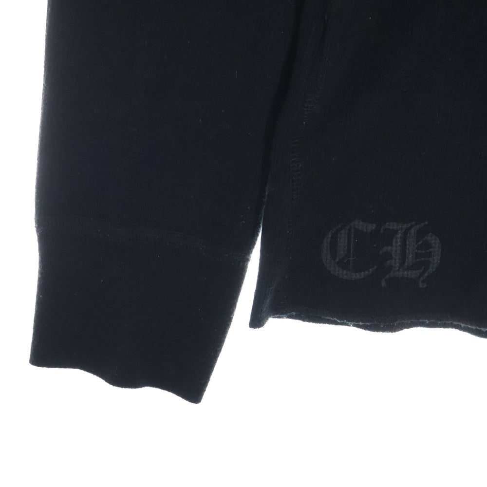 CHROME HEARTS(クロムハーツ) Thermal L S 袖ロゴプリントサーマル長袖カットソー ブラック