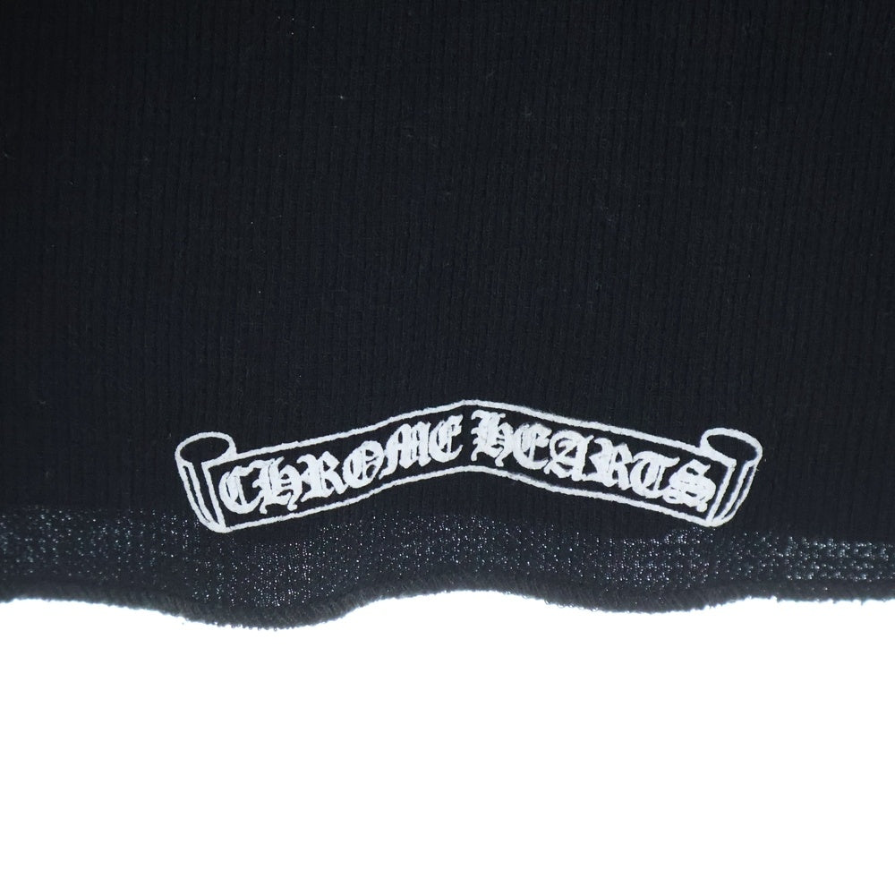 CHROME HEARTS(クロムハーツ) Thermal L S 袖ロゴプリントサーマル長袖カットソー ブラック