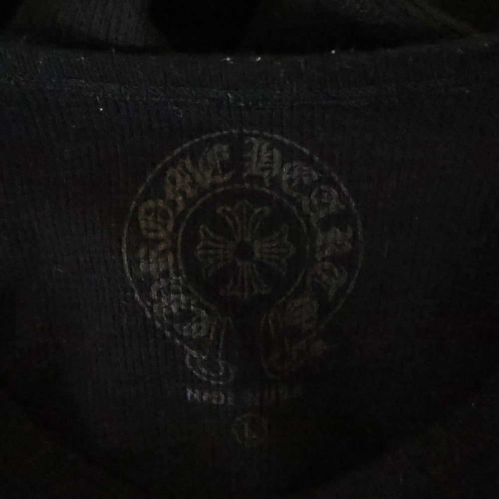 CHROME HEARTS(クロムハーツ) Thermal L S 袖ロゴプリントサーマル長袖カットソー ブラック