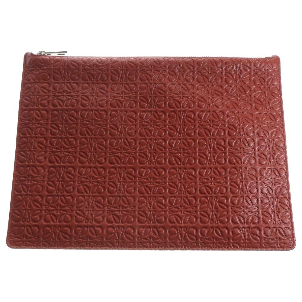 LOEWE(ロエベ) アナグラムエンボス バイカラー クラッチバッグ セカンドバッグ ブルー/レッド