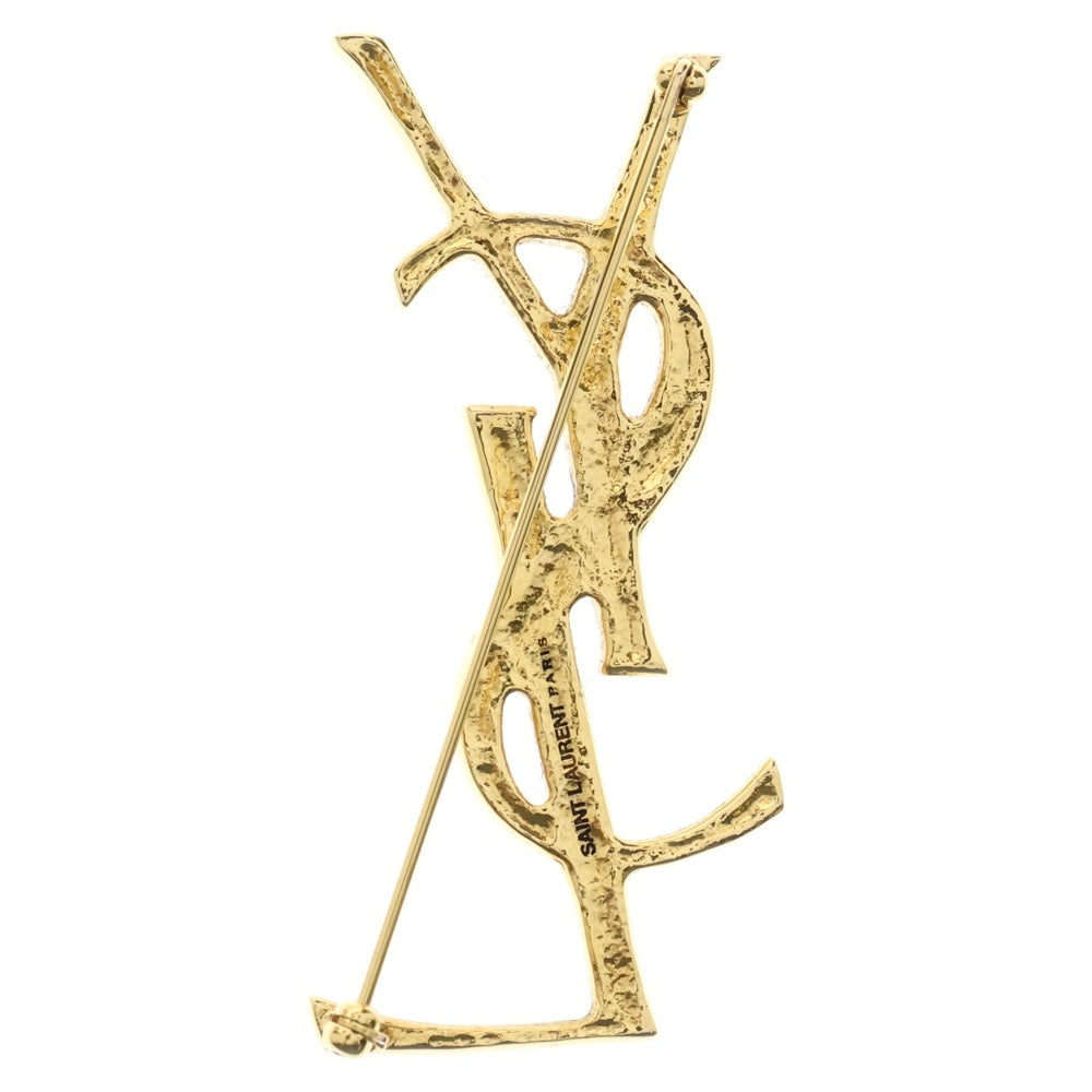 SAINT LAURENT PARIS(サンローランパリ) カサンドラ YSLロゴブローチ 470371 ゴールド