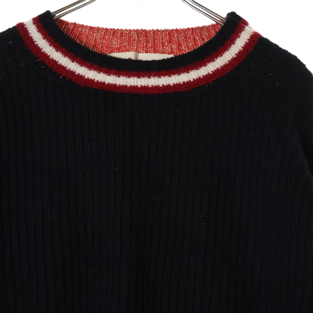 MARNI(マルニ) バック切り替え ニットセーター ブラック/レッド GCMG0285Q0