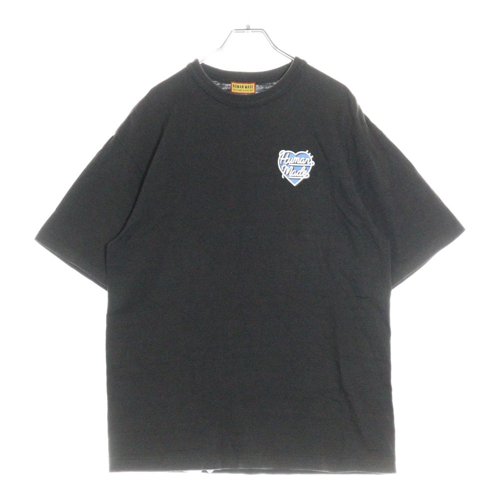 HUMAN MADE(ヒューマンメイド) GRAPHIC T-SHIR ハートプリント 半袖Tシャツカットソー チャコールグレー