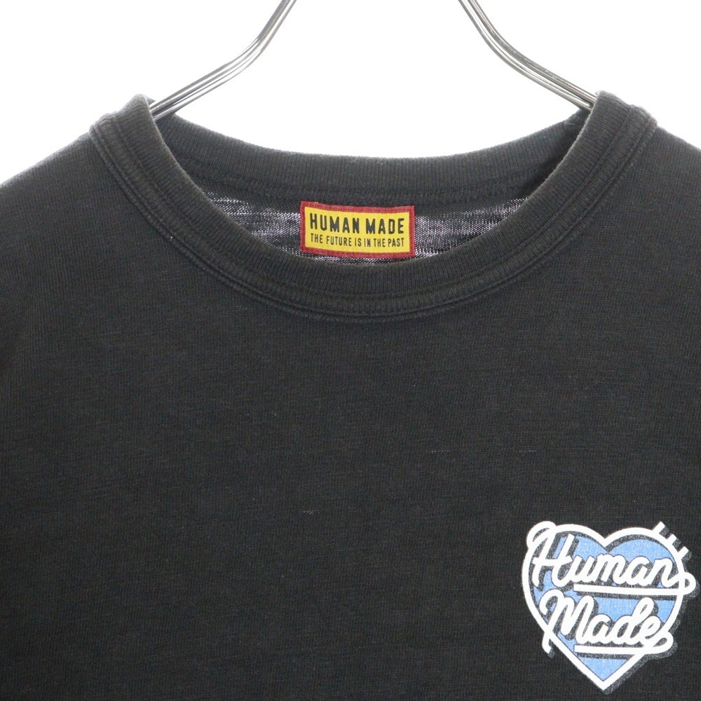 HUMAN MADE(ヒューマンメイド) GRAPHIC T-SHIR ハートプリント 半袖Tシャツカットソー チャコールグレー