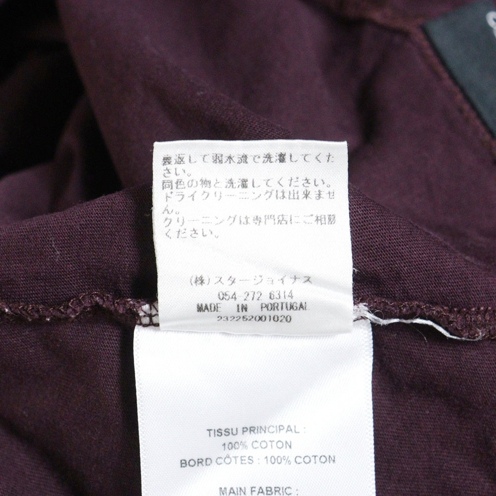 COURREGES(クレージュ) Straight Dry Jersey T-Shirt ロゴパッチ刺繍 半袖Tシャツカットソー 323JTS006JS0071 ボルドー レディース