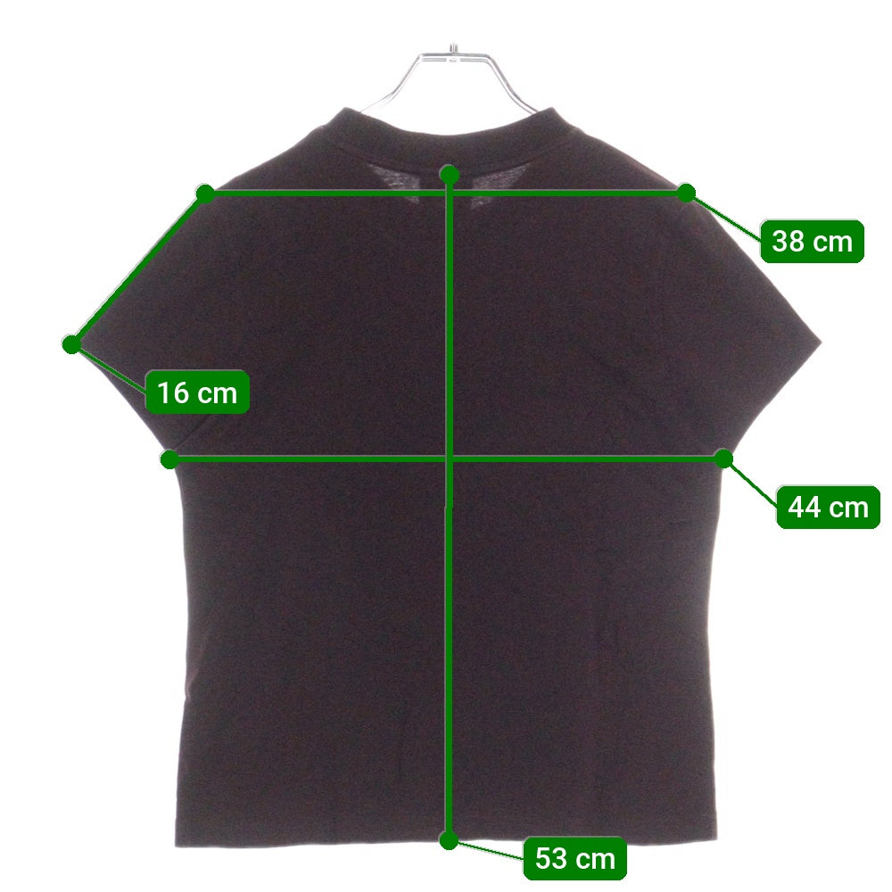 COURREGES(クレージュ) Straight Dry Jersey T-Shirt ロゴパッチ刺繍 半袖Tシャツカットソー 323JTS006JS0071 ボルドー レディース