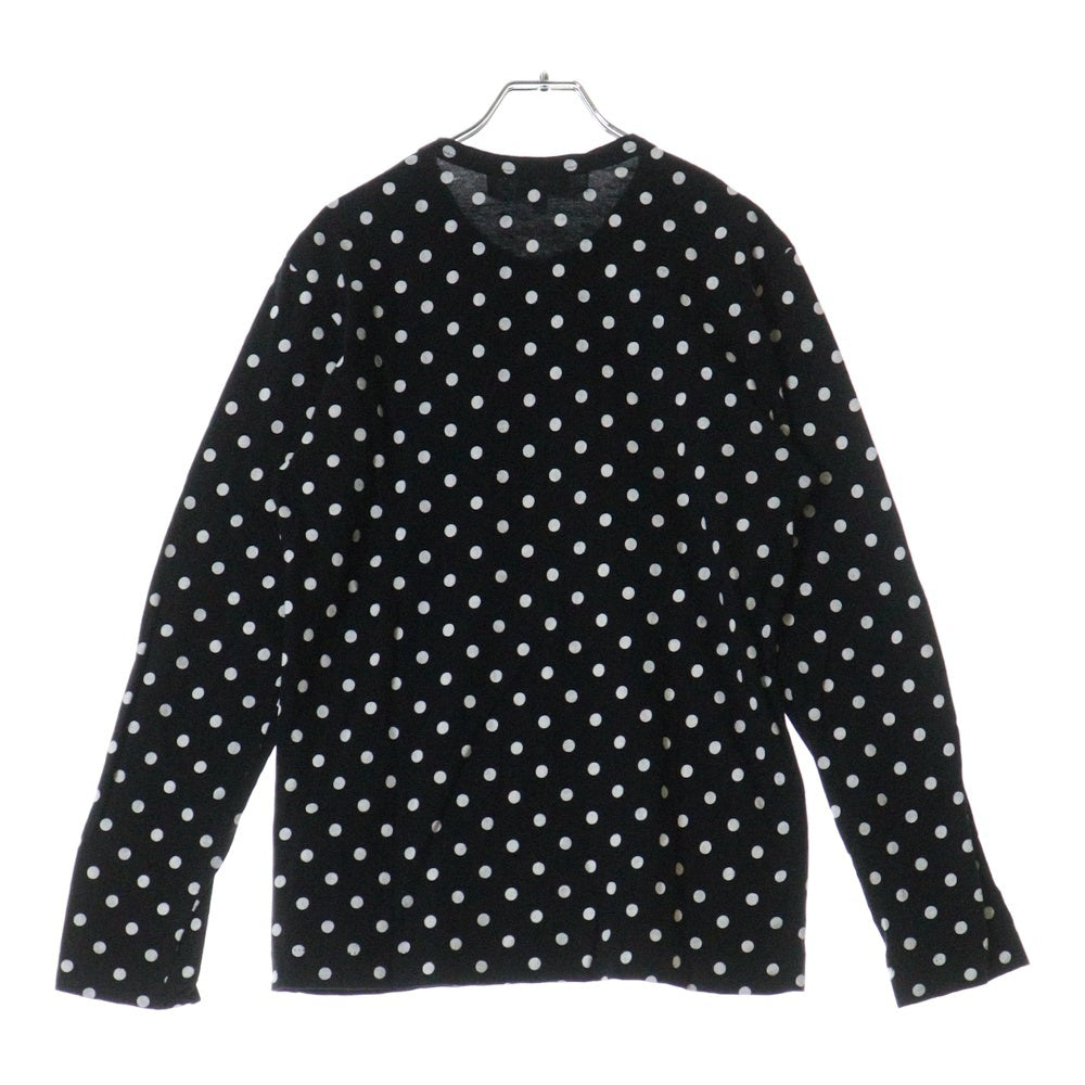 PLAY COMME des GARCONS(プレイコムデギャルソン) Dots Long Sleeve T-Shirt ドット総柄 長袖Tシャツ カットソー ブラック AX-T166