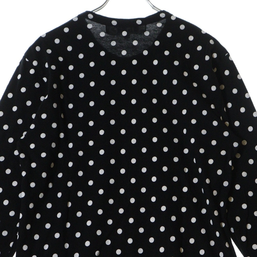 PLAY COMME des GARCONS(プレイコムデギャルソン) Dots Long Sleeve T-Shirt ドット総柄 長袖Tシャツ カットソー ブラック AX-T166