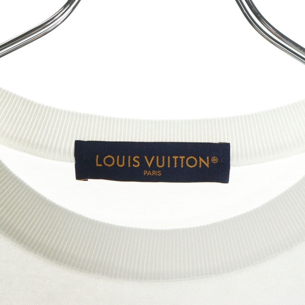 LOUIS VUITTON(ルイヴィトン) 24AW ×タイラーザクリエイター モノグラムジャガードロゴ コットンクルーネック半袖Tシャツカットソー ホワイト RM242MQ Z34 HRN42W