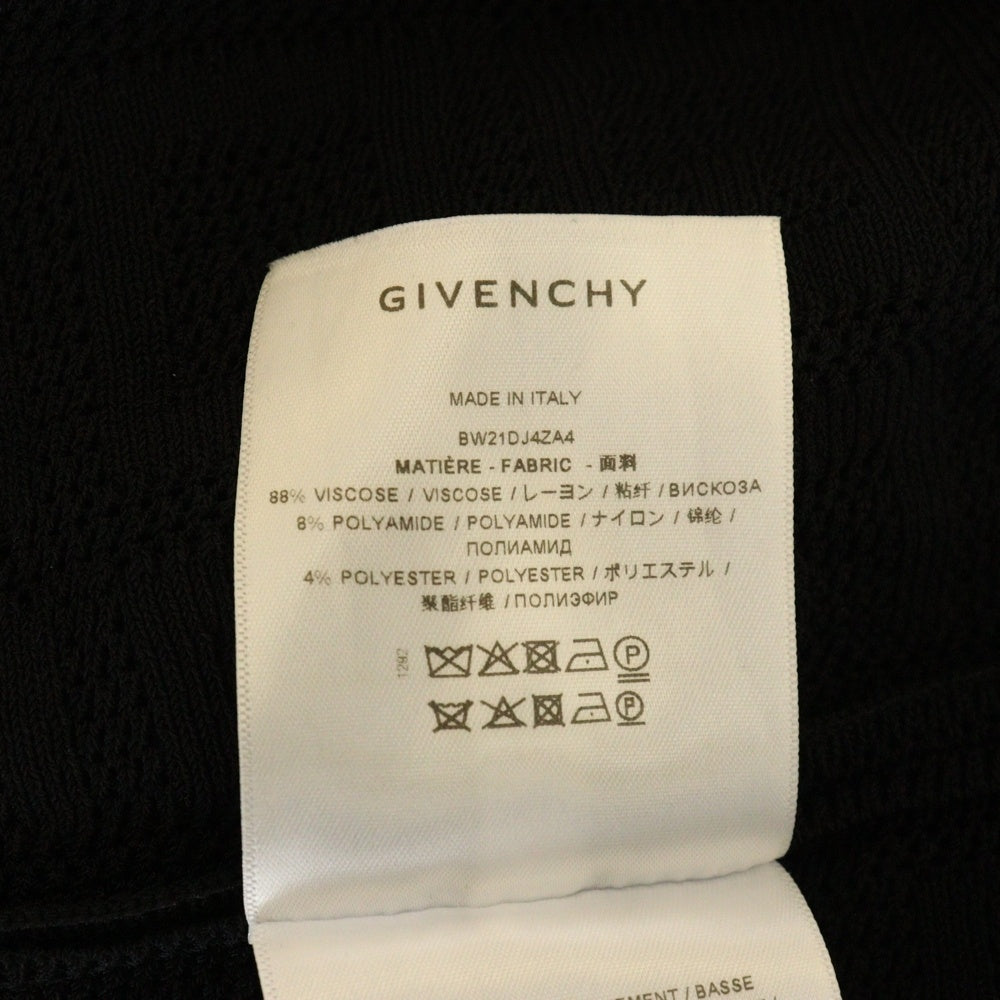 GIVENCHY(ジバンシィ) 4G バックジップ 半袖ニットミニワンピース レディース ブラック BW21DJ4ZA4