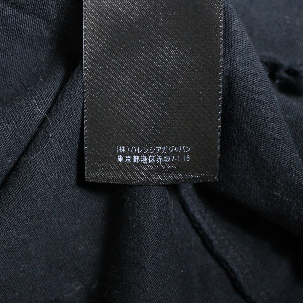 BALENCIAGA(バレンシアガ) MAISON BALENCIAGA ダメージ加工 長袖Tシャツカットソー 681046 ブラック