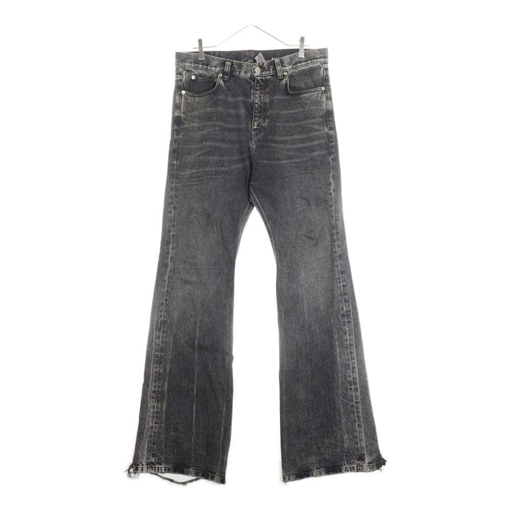 BALENCIAGA(バレンシアガ) 22AW Flared denim ウォッシュ加工フレアデニムパンツ 697829 グレー