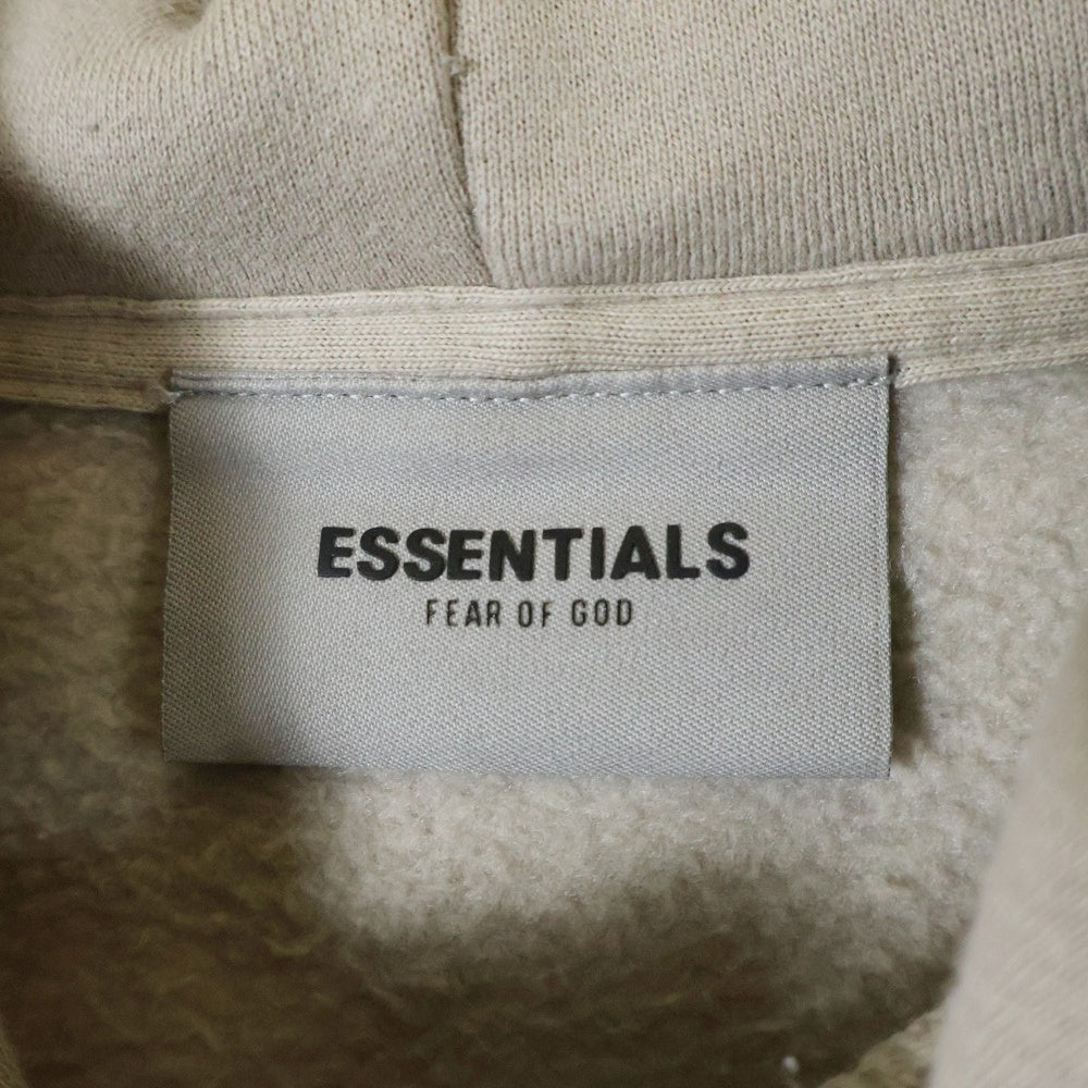 FEAR OF GOD ESSENTIALS(フィアオブゴッド エッセンシャルズ) リフレクターロゴ プルオーバーフーディパーカー ベージュ