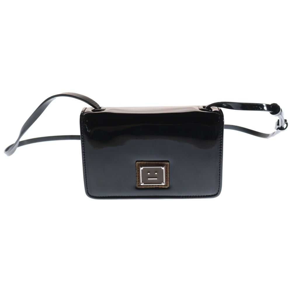 Acne Studios(アクネ ストゥディオズ) 23SS フェイス ミニクロスボディバック レザー ブラック